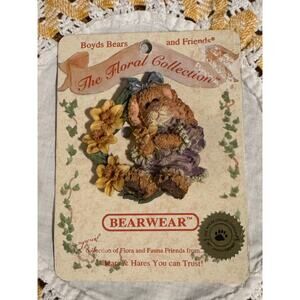 Boyd’s Bears Resin Rabbit with Flowers Pin 2” Easter Spring Bunny